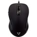 V7 MU300 PRO USB 6-Button Wired Mouse with Adjustable DPI - Black - Cable - Black - USB - 1600 dpi - 6 Button(s) - Symmetrical