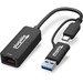 Plugable 2.5G USB C and USB to Ethernet Adapter - 2-in-1 Adapter - Compatible with USB-C Thunderbolt 3 or USB 3.0, USB-C to RJ45 2.5 Gigabit LAN Ethernet, Compatible with Mac and Windows