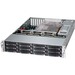 Supermicro SuperChassis 826BE2C-R802LPB Server Case - Rack-mountable - 2U - 12 x Bay - 3 x 3.15" x Fan(s) Installed - 800 W - Power Supply Installed - ATX, EATX, EE-ATX Motherboard Supported - 12 x External 3.5" Bay - 7x Slot(s)