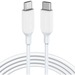 Anker PowerLine III USB-C to USB-C 2.0 Cable 6ft USB-C to USB-C Cable A8853 - 6 ft USB-C Data Transfer Cable for Smartphone, Notebook, MacBook, iPad Pro, Tablet - First End: 1 x USB Type C - Male - Second End: 1 x USB Type C - Male - White