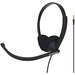 Koss CS200i Headset - Stereo - Mini-phone (3.5mm) - Wired - 32 Ohm - 20 Hz - 22 kHz - Over-the-head, Over-the-ear - Binaural - Supra-aural - 7.87 ft Cable - Electret, Noise Cancelling Microphone - Black