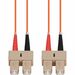 AddOn 15m SC to SC Orange OM1 Duplex OFNR (Riser-Rated) TAA MMF Fiber Patch Cable - 49.21 ft Fiber Optic Network Cable for Network Device - First End: 2 x SC Network - Male - Second End: 2 x SC Network - Male - 10 Gbit/s - Patch Cable - Riser - 62.5/125 &