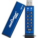 iStorage datAshur PRO 128GB USB 3.2 (Gen 1) Type A Flash Drive - 128 GB - USB 3.2 (Gen 1) Type A - 169 MB/s Read Speed - 135 MB/s Write Speed - Blue - 256-bit AES