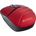 Verbatim Wireless Mini Travel Mouse, Commuter Series - Red - Optical - Wireless - Radio Frequency - 2.40 GHz - Red - 1000 dpi - 3 Button(s)