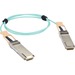 Black Box Fiber Optic Network Cable - 16.40 ft Fiber Optic Network Cable for Switch, Router, Server, Network Device - First End: 1 x QSFP28 Network - Male - Second End: 1 x QSFP28 Network - Male - 100 Gbit/s - LSZH - Aqua