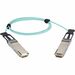 Black Box Fiber Optic Network Cable - 9.80 ft Fiber Optic Network Cable for Switch, Router, Server, Network Device - First End: 1 x QSFP+ Network - Male - Second End: 1 x QSFP+ Network - Male - 40 Gbit/s - LSZH - Aqua