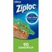 Ziploc® Sandwich Bags - 5.88" Width x 6.50" Length - Clear - Plastic - 90/Box - Sandwich, Storage