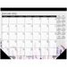 House of Doolittle Wild Flower Monthly Desk Pad - Julian Dates - Monthly - 12 Month - January - December - 1 Month Single Page Layout - Leatherette - Desk Pad - Multi, Black - Leatherette, Chipboard - 17" Height x 22" Width - Dated Planning Page, Holiday 