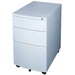 HDL Metal Mobile Pedestal - 3 x Drawer(s) for Box, File - Legal, Letter - Locking Drawer, Mobility, Ball Bearing Slide, Pencil Tray - Titanium - Metal