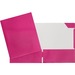 GEO Letter Portfolio - 8 1/2" x 11" - 80 Sheet Capacity - 2 Internal Pocket(s) - Cardboard - Pink - 1 Each