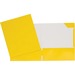 GEO Letter Portfolio - 8 1/2" x 11" - 80 Sheet Capacity - 2 Internal Pocket(s) - Cardboard - Yellow - 1 Each