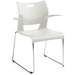 Offices To Go Duet Chair - Polypropylene Seat - Polypropylene Back - Steel Frame - Ivory - Armrest - 1 Each