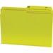 Offix 1/2 Tab Cut Letter Top Tab File Folder - 8 1/2" x 11" - Yellow - 100 / Box