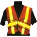 RONCO High-Viz Traffic Vest - One Size Size - Mesh - Orange - Comfortable, Breathable, Reflective Strip, Reflective Front & Back, High Visibility - 1 Each