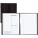 Blueline NotePro Undated Daily Planner - Daily - White Sheet - Twin Wire - Paper - Black Cover - 8.5" Height x 10.7" Width - Flexible, Project Planner Page, Schedule Section, Important Date, Storage Pocket, Bilingual, Self-adhesive, Index Sheet, Hard Cover - 1 Each