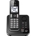Panasonic KX-TGD390 DECT 6.0 1.93 GHz Cordless Phone - Black - Cordless - Corded - 1 x Phone Line - 1 x Handset - Speakerphone - Answering Machine - Hearing Aid Compatible