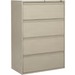 Offices To Go 4 Drawer High Lateral Cabinet - 36" x 19.3" x 52.1" - 4 x Drawer(s) for File - Lateral - Interlocking, Lockable, Leveling Glide - Gray - Metal