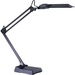 Dainolite Fluorescent Extended Reach Desk Lamp - 29" (736.60 mm) Height - 5" (127 mm) Width - 1 x 13 W LED, Fluorescent Bulb - Painted Black - Adjustable, Dimmable, Adjustable Height - Plastic - Desk Mountable, Table Top - Black - for Desk, Table, Office, Bedroom, Home