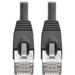 Eaton Tripp Lite Series Cat6a 10G Snagless Shielded STP Ethernet Cable (RJ45 M/M), PoE, Black, 4 ft. (1.22 m) - 4 ft Category 6a Network Cable for Network Device, Switch, Hub, Patch Panel, Router, Modem, VoIP Device, Surveillance Camera, Server, PoE-enabl