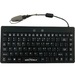Seal Shield Silk Mini Glow Waterproof Silicone Backlit Keyboard - Cable Connectivity - USB Interface - English (US) - PC - Black