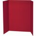 Pacon 140 lb. Watercolor Single Wall Presentation Board - 48" Height x 36" Width - Red Surface - Tri-fold, Corrugated, Recyclable, Single Ply - 24 / Carton