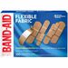 Band-Aid Flexible Fabric Adhesive Bandages - Assorted Sizes - 100/Box - 100 Per Box - Beige - Fabric