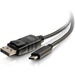 C2G 10ft USB C to DisplayPort Cable - 4K Video - M/M - 10 ft DisplayPort/USB-C A/V Cable for Audio/Video Device, Notebook, Projector - First End: 1 x USB Type C - Male - Second End: 1 x DisplayPort Digital Audio/Video - Male - Supports up to 4096 x 2160 -
