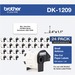Brother DK Address Label - 2 2/5" x 1 1/10" Length - Rectangle - Thermal - White - Paper - 800 / Roll - 1 Each