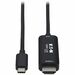 Eaton Tripp Lite Series USB-C to HDMI Active Adapter Cable (M/M), 4K 60 Hz, HDR, HDCP 2.2, DP 1.2 Alt Mode, Black, 3 ft. (0.9 m) - 3 ft HDMI/USB-C A/V Cable for Audio/Video Device, Monitor, Projector, TV, Notebook, Tablet, Smartphone, MacBook Pro, HDTV, P