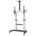 Manhattan TV & Monitor Mount, Trolley Stand, 1 screen, Screen Sizes: 60-100" , Silver/Black, VESA 200x200 to 800x600mm, Max 100kg, Height adjustable 1200 to 1685mm, Camera and AV shelves, Aluminium, LFD, Lifetime Warranty - Up to 100" Screen Support - 220