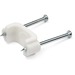 StarTech.com 100 Pack Cable Clips with Nails - Two Steel Nails - Reusable Nail-in Clamps - Cord Mounting Clips/Fasteners/Tacks White - TAA - 100 Medium cable clips with nails - Internal dimensions 0.49inx0.31in - Durable PE material/2 steel nails /Securin