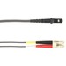 Black Box Fiber Optic Duplex Patch Network Cable - 9.80 ft Fiber Optic Network Cable for Network Device - First End: 2 x LC Network - Male - Second End: 2 x MT-RJ Network - Male - 10 Gbit/s - Patch Cable - LSZH - 62.5/125 µm - Gray - TAA Compliant