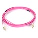 Black Box Fiber Optic Duplex Patch Network Cable - 16.40 ft Fiber Optic Network Cable for Transceiver, Network Device - First End: 2 x LC Network - Male - Second End: 2 x LC Network - Male - 100 Gbit/s - Patch Cable - LSZH - 50/125 µm - Erika Violet