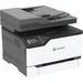 Lexmark CX431ADW Wireless Laser Multifunction Printer - Color - Copier/Fax/Printer/Scanner - 26 ppm Mono/26 ppm Color Print - 2400 x 600 dpi Print - Automatic Duplex Print - Upto 75000 Pages Monthly - Color Flatbed Scanner - 600 dpi Optical Scan - Color F