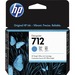 HP 712 Original Ink Cartridge - Cyan - Inkjet - 1 Each
