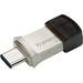 Transcend 128GB JetFlash 890 USB 3.1 (Gen 1) Type A USB Type C On-The-Go Flash Drive - 128 GB - USB 3.1 (Gen 1) Type A, USB Type C - Silver