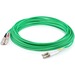 AddOn 3m LC (Male) to SC (Male) Green OM1 Duplex PVC Fiber Patch Cable - 9.80 ft Fiber Optic Network Cable for Transceiver, Patch Panel, Hub, Switch, Media Converter, Router, Network Device - First End: 2 x LC Network - Male - Second End: 2 x SC Network -