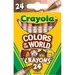 Crayola Color World Crayons - 1.1" Length - Assorted - 24 / Pack