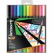 BIC Fineliner 2-in-1 Dual Tip Markers - Fine, Broad Marker Point - Assorted Water Based Ink - 12 / Pack