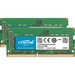 Crucial 64GB (2 x 32GB) DDR4 SDRAM Memory Kit - For MAC - 64 GB (2 x 32GB) - DDR4-2666/PC4-21300 DDR4 SDRAM - 2666 MHz - CL19 - 1.20 V - Non-ECC - Unbuffered - 260-pin - SoDIMM