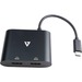 V7 HDMI/USB-C Audio/Video Adapter - 1 x Type C USB Male - 2 x HDMI Digital Audio/Video Female - Black