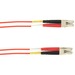 Black Box Fiber Optic Duplex Patch Network Cable - Fiber Optic Network Cable - First End: 2 x LC Network - Male - Second End: 2 x LC Network - Male - Patch Cable - Red