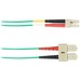 Black Box Colored Fiber OM1 62.5/125 Multimode Fiber Optic Patch Cable - LSZH - 6.56 ft Fiber Optic Network Cable for Network Device - First End: 2 x SC Network - Male - Second End: 2 x LC Network - Male - 10 Gbit/s - Patch Cable - LSZH, Riser - 62.5/125 