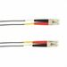 Black Box Fiber Optic Duplex Patch Network Cable - 6.50 ft Fiber Optic Network Cable for Network Device - First End: 2 x LC Network - Male - Second End: 2 x LC Network - Male - 10 Gbit/s - Patch Cable - OFNP - 50/125 µm - Gray - TAA Compliant