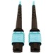 Eaton Tripp Lite Series 400G Multimode 50/125 OM4 Plenum-Rated Fiber Optic Cable, 24F MTP/MPO-PC (F/F), Aqua, 10 m - 32.81 ft Fiber Optic Network Cable for Network Device, Transceiver, Network Switch, Patch Panel - First End: 1 x MTP/MPO Female Network - 