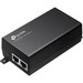 TP-LINK TL-PoE160S - 802.3at/af Gigabit PoE Injector - Non-PoE to PoE Adapter - Supplies PoE (15.4W) or PoE+ (30W) - Plug & Play - Desktop/Wall-Mount - Distance Up to 328 ft. - UL Certified - Black - 120 V AC, 230 V AC Input - 1 x 10/100/1000Base-T Input 