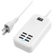 4XEM 20W 6-Port USB Power Adapter - 1 Pack - 20 W - 120 V AC, 230 V AC Input - 5 V DC/3 A Output - White