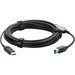 Vaddio USB 3.0 Active Optical Cable Type B to Type A - Plenum Rated - 26.25 ft Fiber Optic Data Transfer Cable for Camera, Bridge, Audio/Video Device, PTZ Camera - First End: 1 x USB 3.1 (Gen 2) Type A - Male - Second End: 1 x USB 3.1 (Gen 2) Type B - Mal