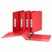 Offix Ring Binder - 3" (76.20 mm) Binder Capacity - Letter - 8 1/2" (215.90 mm) x 11" (279.40 mm) Sheet Size - Fastener(s): Round Ring - Pocket(s): 2, Internal - Polypropylene, Board - Red - Recycled - PVC-free, Label Holder - 1 Each