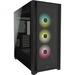 Corsair iCUE 5000X RGB Tempered Glass Mid-Tower ATX PC Smart Case - Black - Mid-tower - Black - Steel, Tempered Glass, Plastic - 6 x Bay - 3 x Fan(s) Installed - 0 - ATX Motherboard Supported - 10 x Fan(s) Supported - 2 x Internal 3.5" Bay - 4 x Internal 
